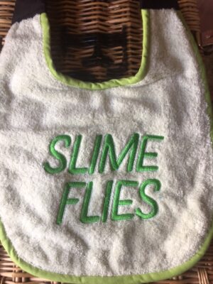 Adult Bib with slogan "Slime Flies"